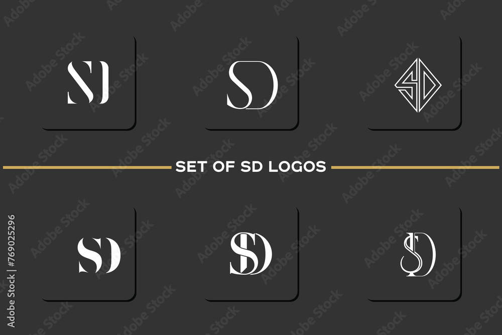 Set Of SD, DS, S, D, Abstract Letters Logo Monogram
Set Of SD, DS, S, D, Abstract Letters Logo Monogram