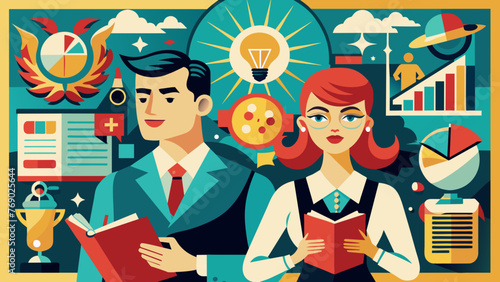 man woman poster advertising your brand here pop a 