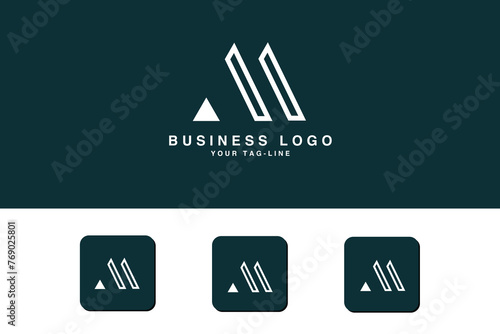 Alphabet Letters AM, MA,   Initials Logo Monogram