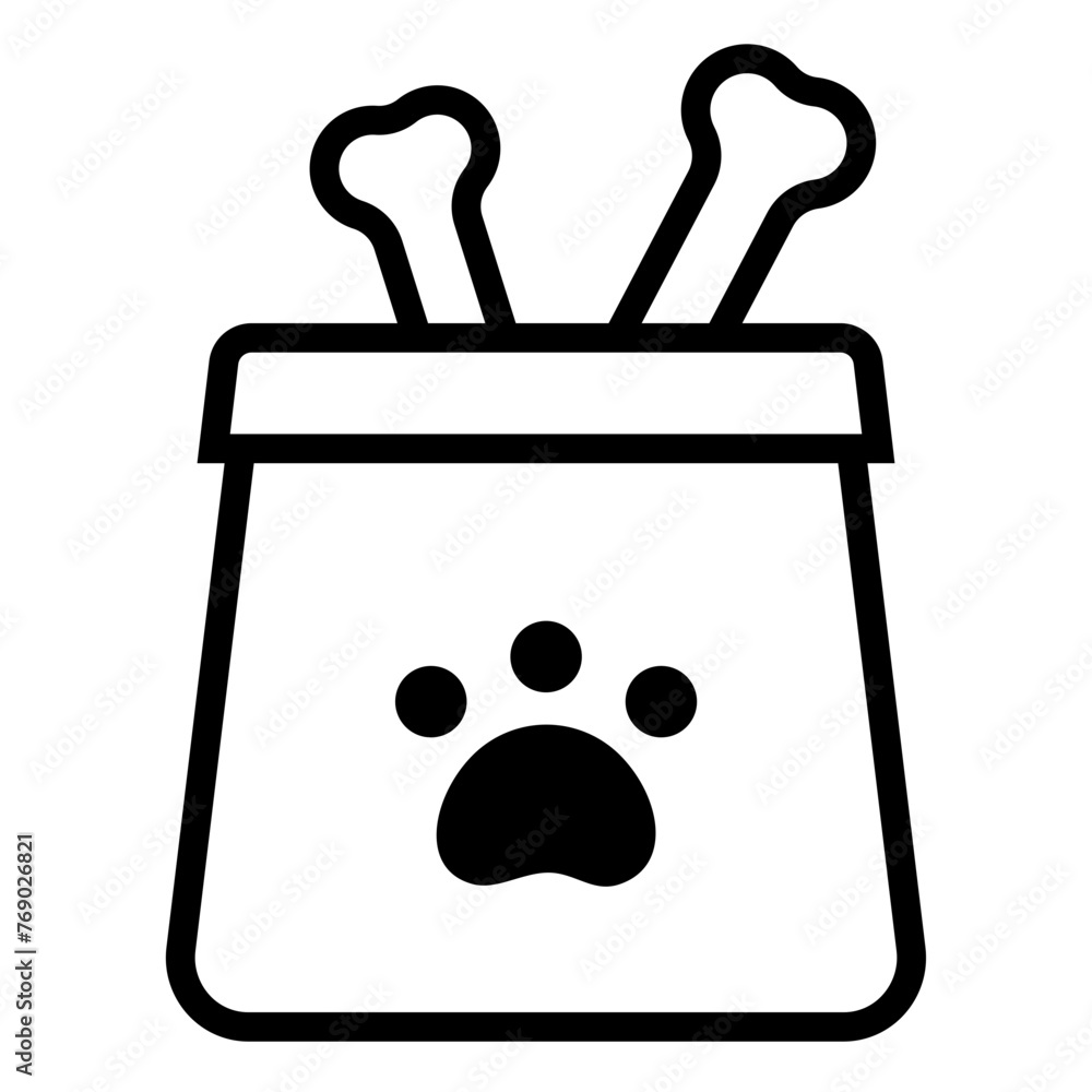 Pet keeping outline icon pack