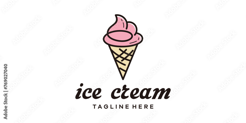 creative ice cream logo design, minimalist line ice cream logo design, logo design template, symbol, icon, vector, creative idea. creative ice cream logo design, minimalist line ice cream logo design, logo design template, symbol, icon, vector, creative idea.