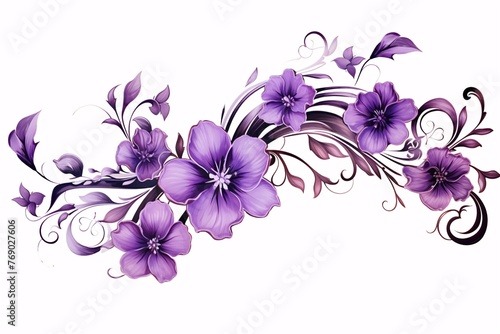 a purple flowers and leaves
