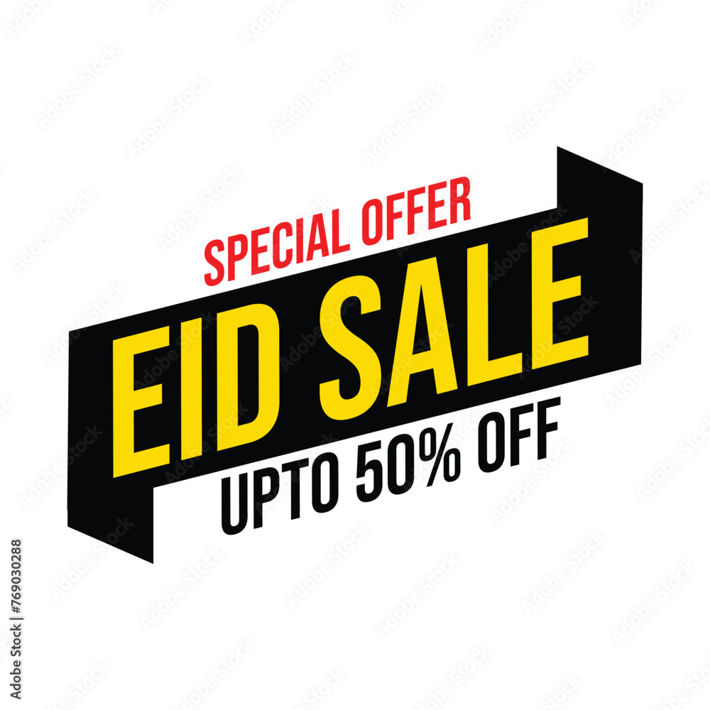 Eid Sale. Eid special offer isolated on white background. Up to 50% off. Vector Islamic design for Muslims annual EID festival. Eid Sale. Eid special offer isolated on white background. Up to 50% off. Vector Islamic design for Muslims annual EID festival.