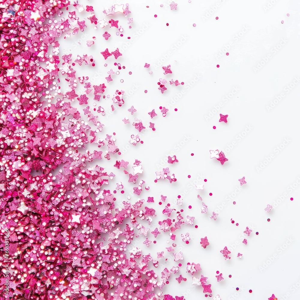 pink glitter background.