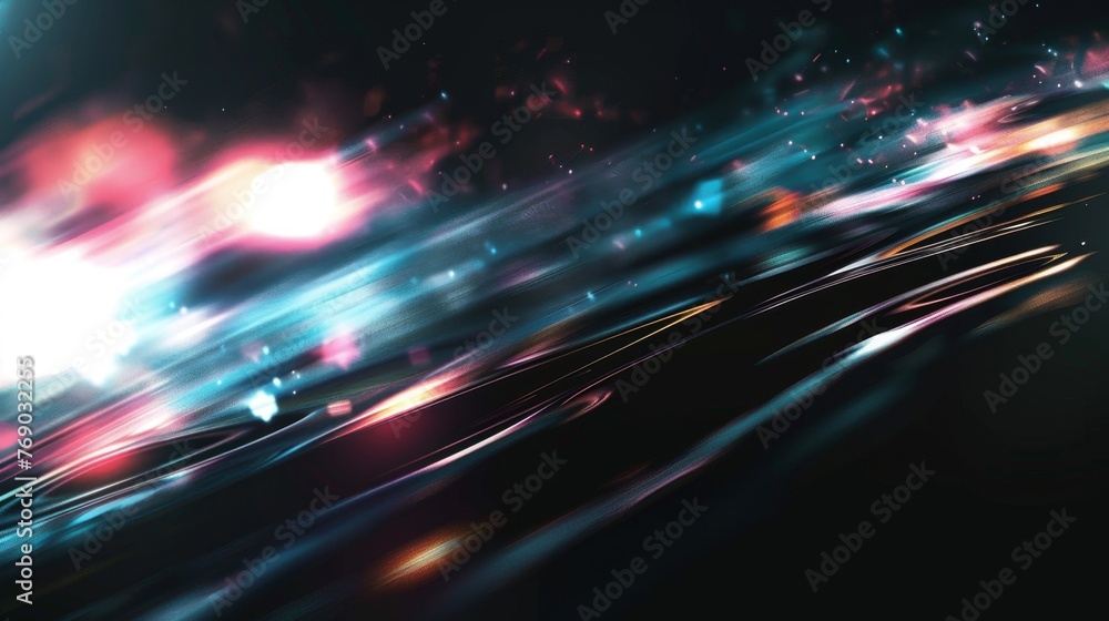 Abstract Cosmic Light Streaks Background