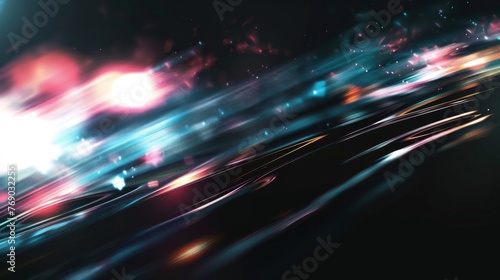Abstract Cosmic Light Streaks Background © GoGameGod
