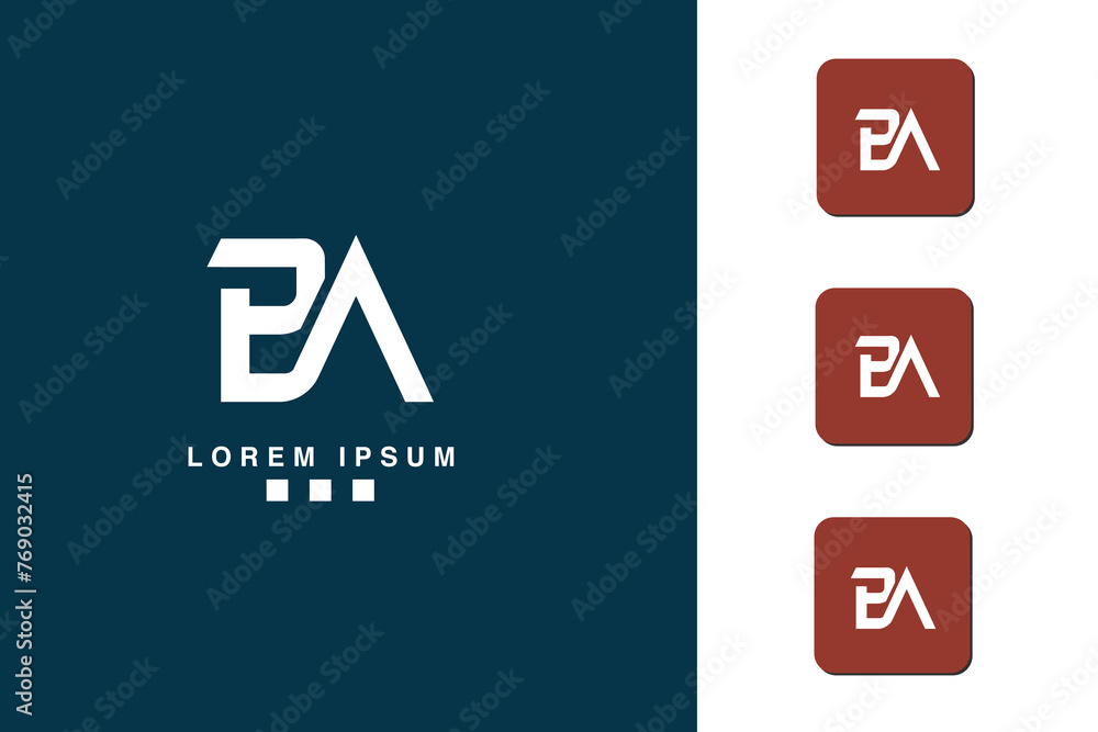 BA,A B, B, A, Abstract Letters Logo Monogram BA,A B, B, A, Abstract Letters Logo Monogram