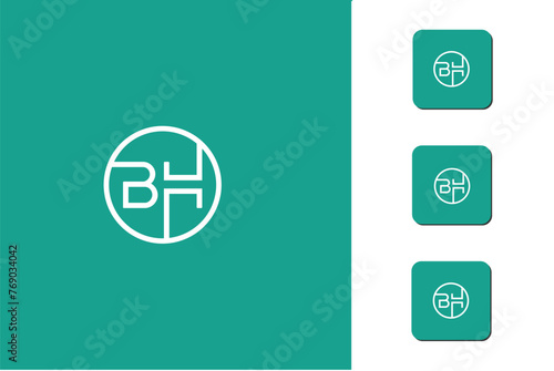 Alphabet Letters Bh ,HB, HH, B, ,  Initials Logo Monogram