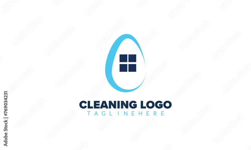 Fototapeta premium cleaning service clean logo icon vector
