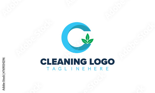 Creative cleaning clean service logo icon vector