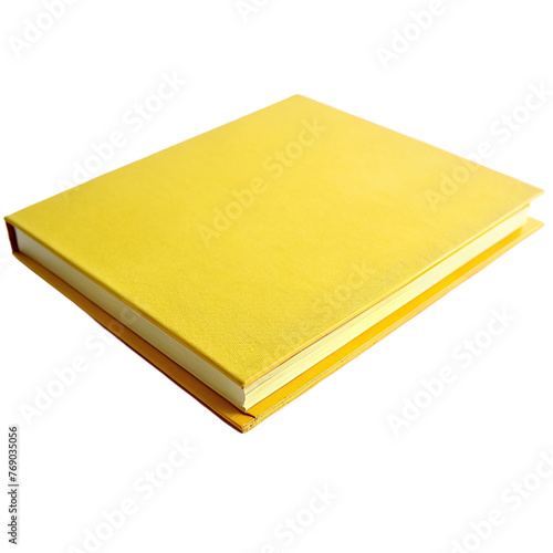 Blank yellow book. isolated on transparent background.