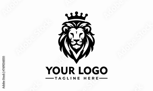 Lion logo Vector design Lion Crown logo Lion Vector for Business Identity