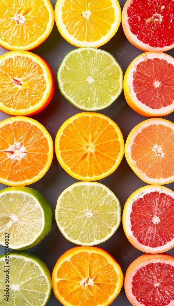 Vibrant array of citrus fruits in a colorful palette, showcasing luscious and vivid citrus fruits Vibrant array of citrus fruits in a colorful palette, showcasing luscious and vivid citrus fruits