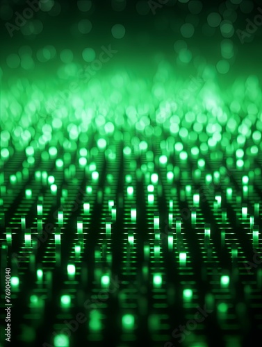 Close-Up green LED blurred screen. LED soft focus background. abstract background ideal for design with copy space for text