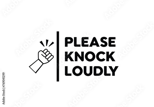 please knock sign board vector