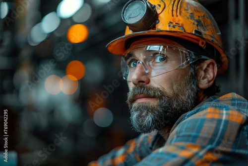 Close-up of a miner with a headlamp after a long shift, highlighting the gritty reality of the profession © LifeMedia