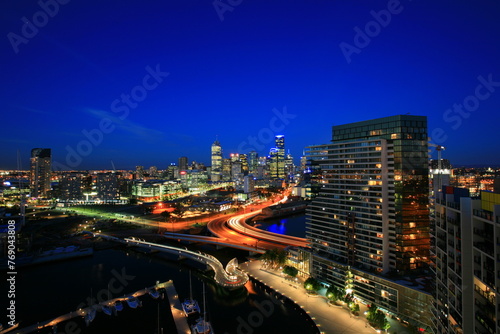 Melbourne skyline - city in Australia. Modern architecture 