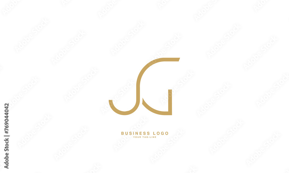 JG, GJ, J, G, Abstract Letters Logo Monogram JG, GJ, J, G, Abstract Letters Logo Monogram