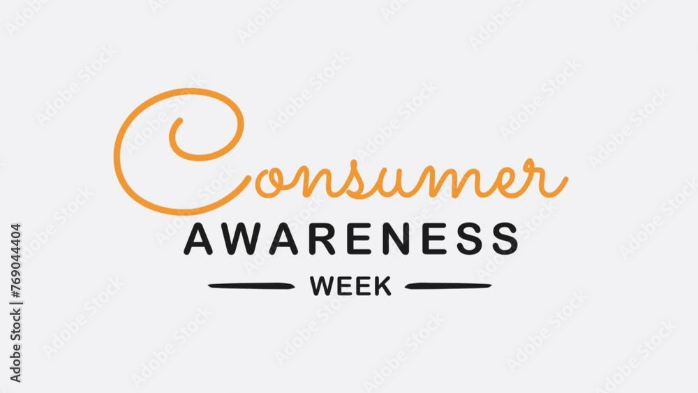 Consumer Awareness Week Text Animation. Great for Consumer Awareness Week Celebrations with transparent background, for banner, social media feed wallpaper stories Consumer Awareness Week Text Animation. Great for Consumer Awareness Week Celebrations with transparent background, for banner, social media feed wallpaper stories