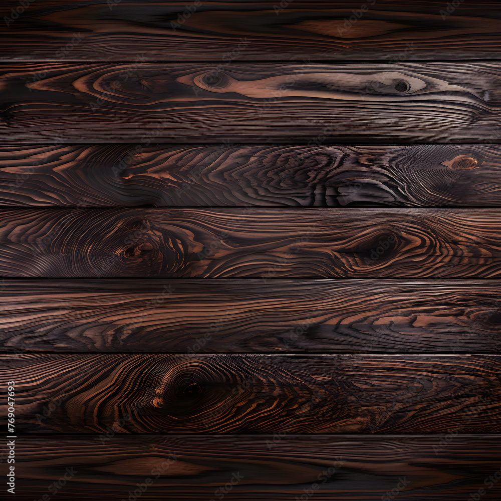 Ebony wood planks, wooden texture. Hardwood background.
