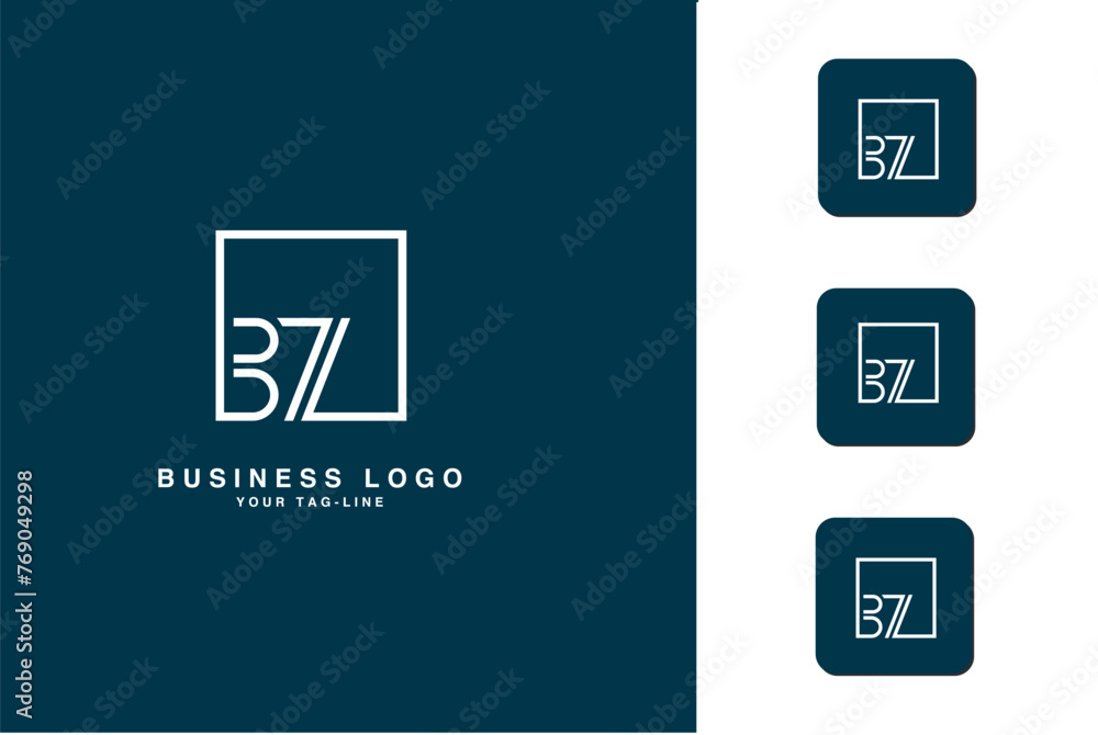BZ, ZB, Abstract Letters Logo Monogram