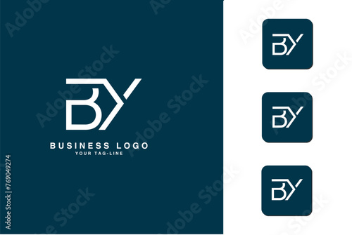 BY, YB, B,Y , Abstract Letters Logo Monogram	

