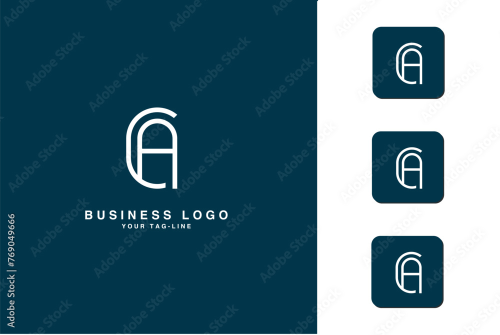 CA, AC, C, A, Abstract Letters Logo Monogram CA, AC, C, A, Abstract Letters Logo Monogram