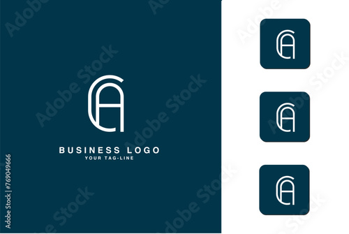 CA, AC, C, A, Abstract Letters Logo Monogram