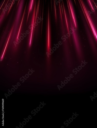dark background illustration with maroon fluorescent lines, in the style of realistic maroon