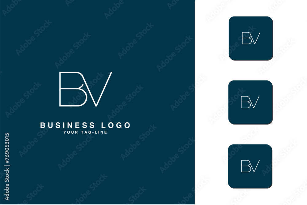 BV, VB, B, V, Abstract Letters Logo Monogram BV, VB, B, V, Abstract Letters Logo Monogram