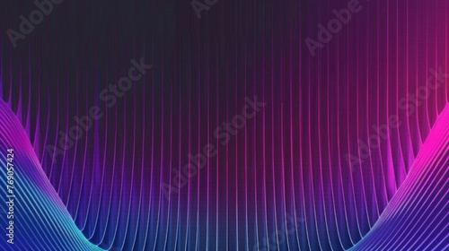 Abstract pattern of Purple and Blue light waves on dark background, desktop background, poster