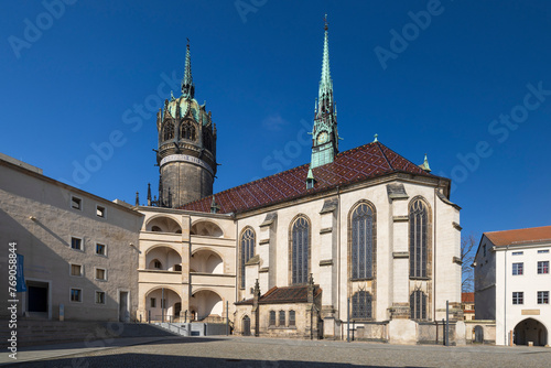 Schlosskirche, Schloss, Lutherstadt Wittenberg, Sachsen Anhalt, Deutschland < english> Castle Church, castle, Lutherstadt Wittenberg, Saxony Anhalt, Germany