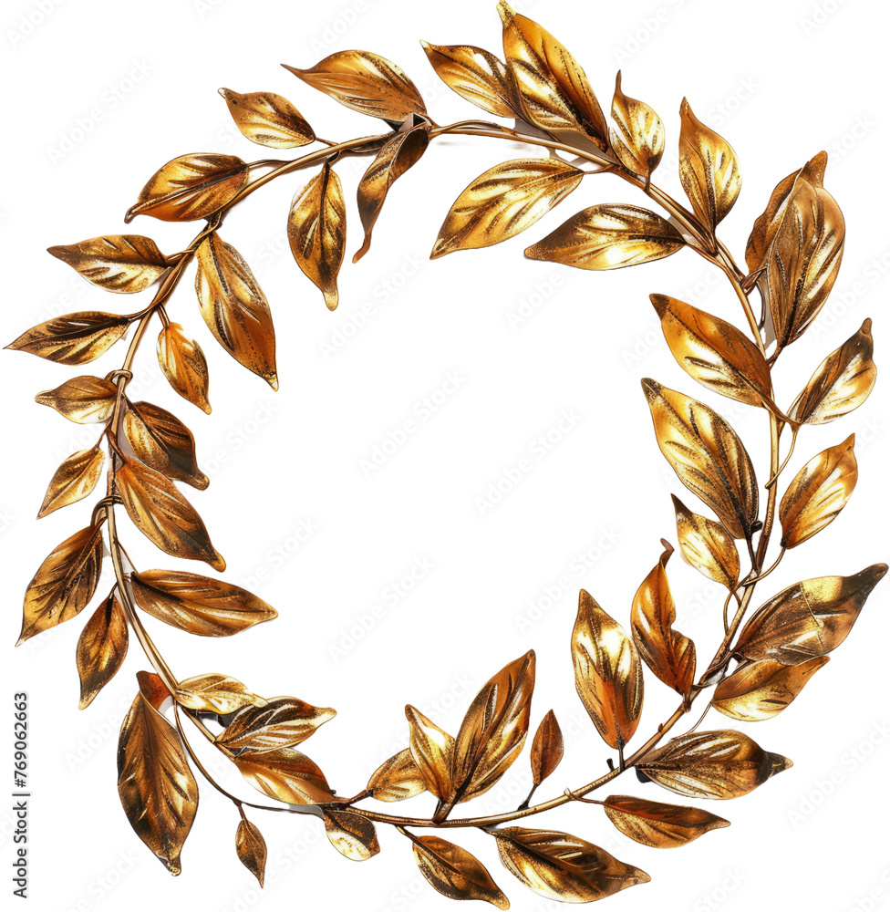 Golden laurel wreath, cut out transparent Golden laurel wreath, cut out transparent