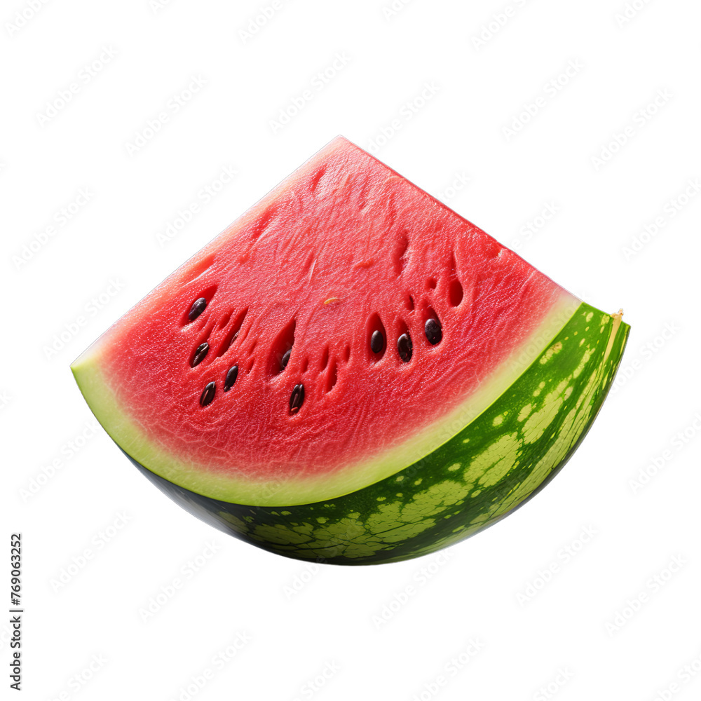 Watermelon isolated on transparent png background. Generative ai Watermelon isolated on transparent png background. Generative ai