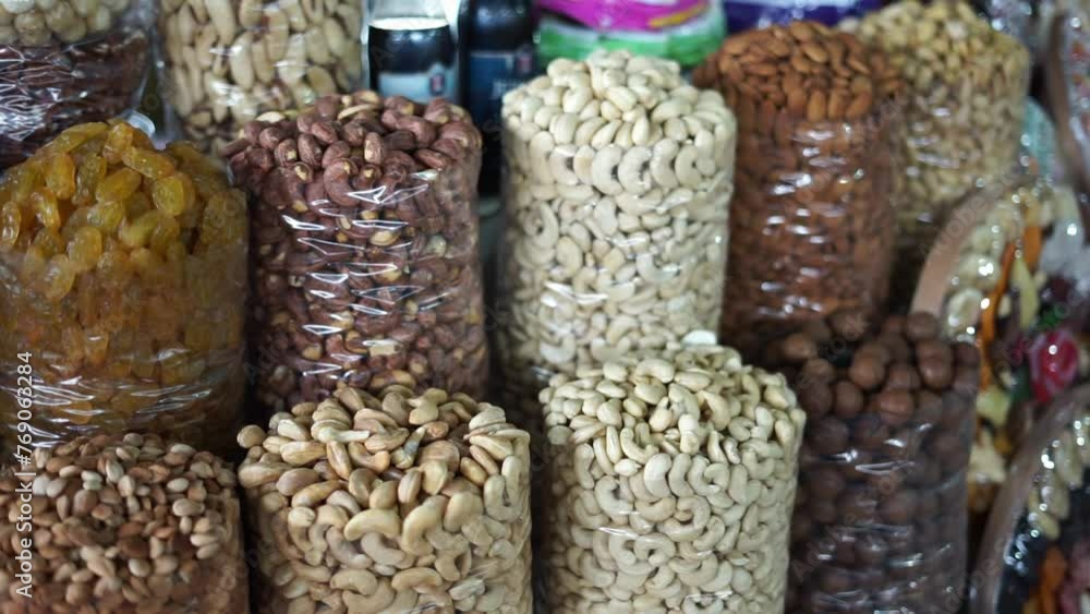 various nuts are sold at the market various nuts are sold at the market