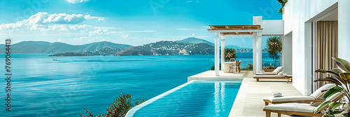 Luxury Resort with Infinity Pool Overlooking the Aegean Sea, Summer Escape