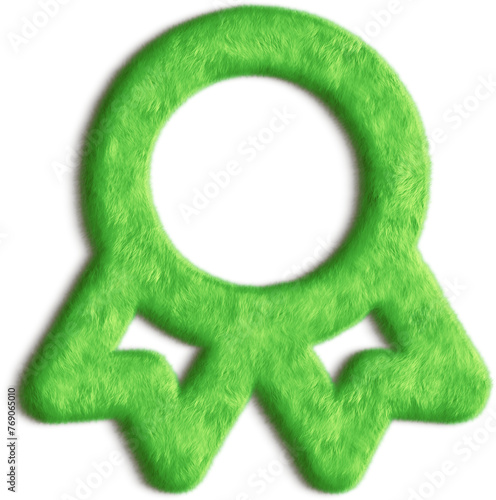 Award Green Fluffy Icon