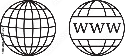 Web icon vector. Web icon page symbol for your web design. Internet world vector. Eps10.