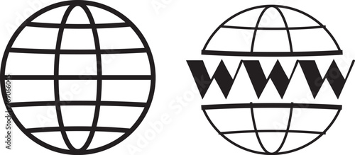 Web icon vector. Web icon page symbol for your web design. Internet world vector. Eps10.