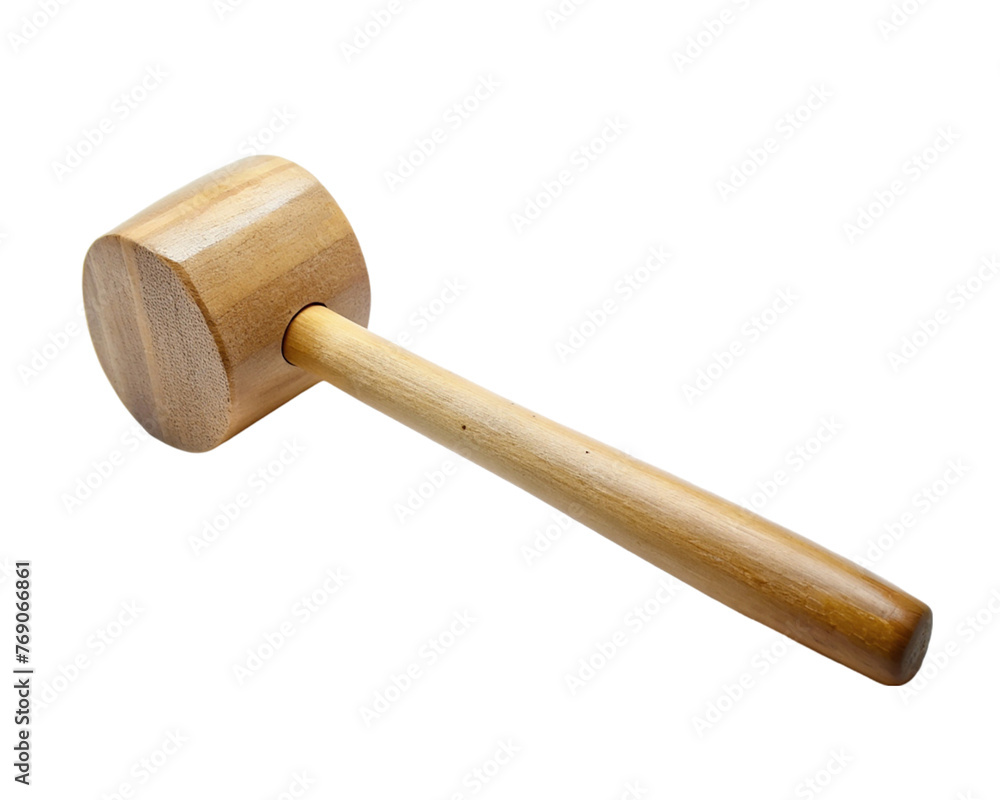 Wooden hammer isolated on transparent background. Wooden hammer isolated on transparent background.