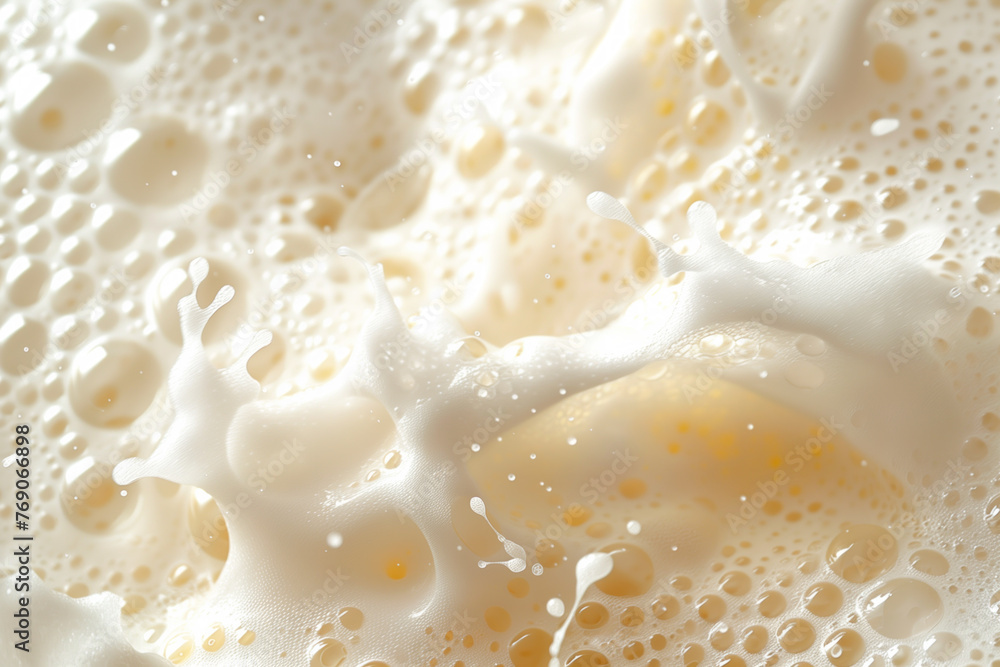 Close up of soapy foam texture as a background. Macro shot of bubbles with shimmering effect on the surface Close up of soapy foam texture as a background. Macro shot of bubbles with shimmering effect on the surface