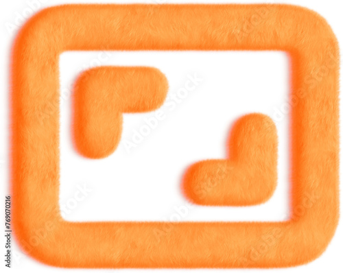 Aspect Ratio Orange Fluffy Icon