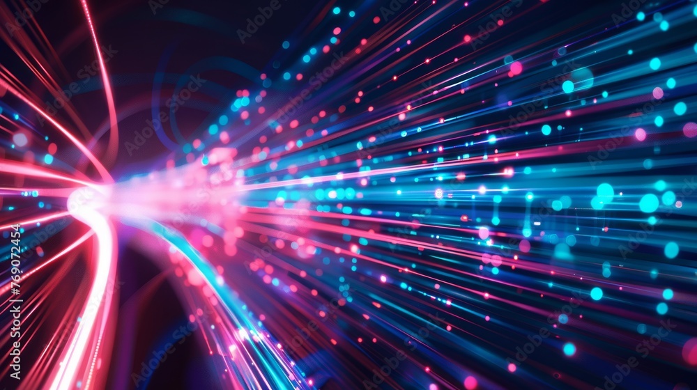 GPT High-speed data stream in a neon cityscape GPT High-speed data stream in a neon cityscape