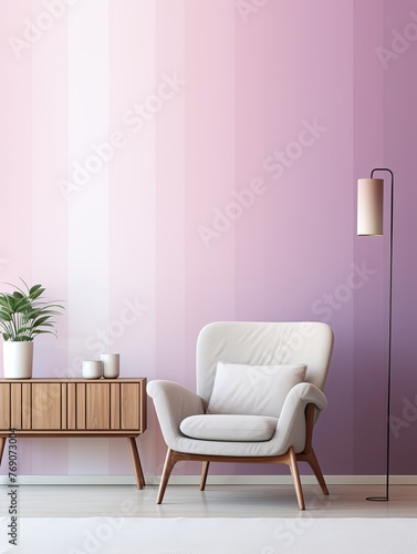Simple large vertical strip mauve gradient, front wallpaper background pattern, with copy space and space for text or design photo © Celina