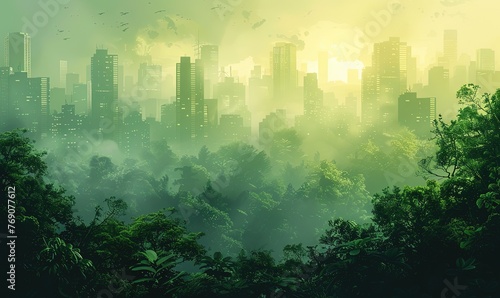environment ecology ecology green background illustration sustainability nature, climate conservation, renewable environmental pollution
