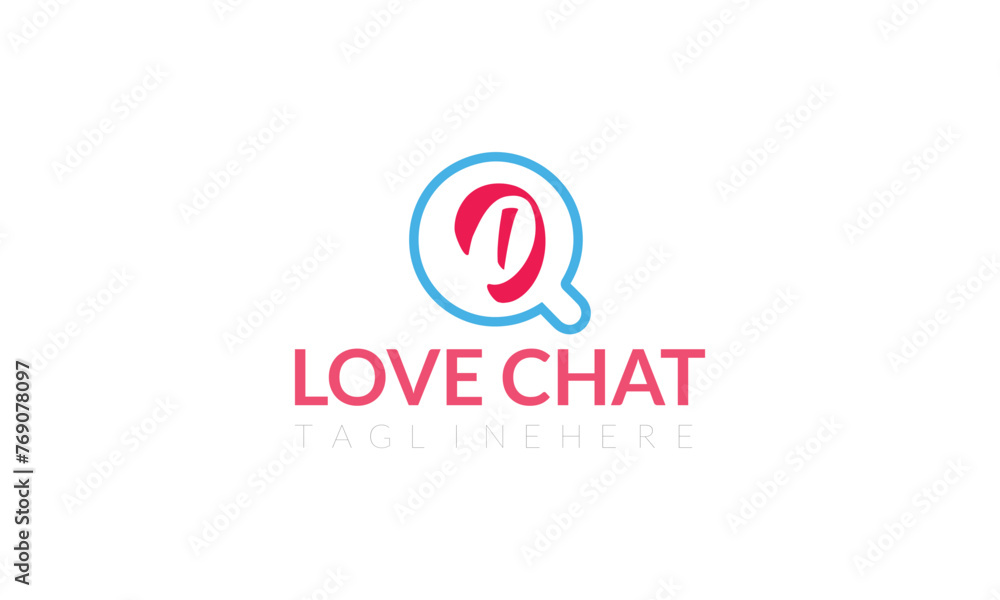 dating love line logo template vector illustration