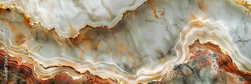 Natural Stone Texture, Colorful Marble and Agate Pattern, Elegant Background for Design photo