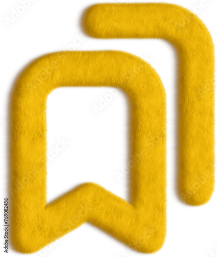 Bookmarks Yellow Fluffy Icon