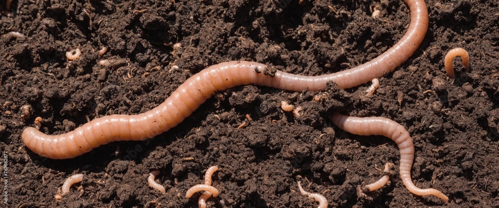 worms in the ground, earth gardening