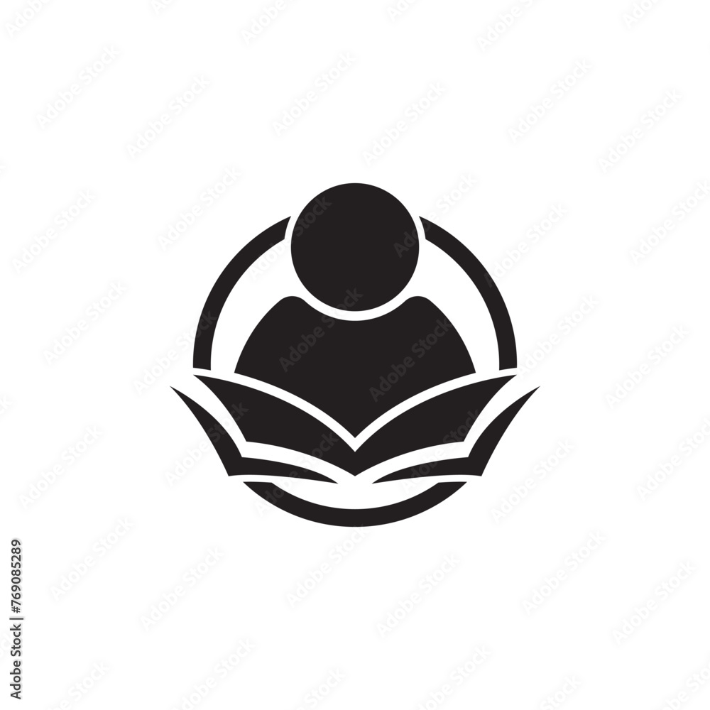 Reading book logo icon, vector illustration design Reading book logo icon, vector illustration design
